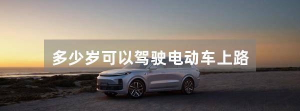 多少岁可以驾驶电动车上路