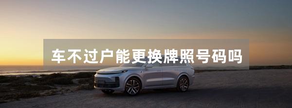 车不过户能更换牌照号码吗