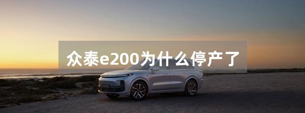 众泰e200为什么停产了