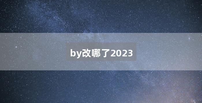 by改哪了2023