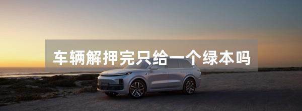 车辆解押完只给一个绿本吗