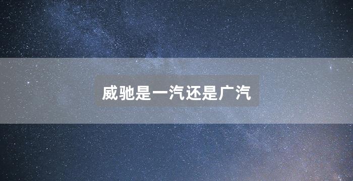 威驰是一汽还是广汽