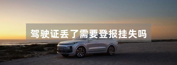 驾驶证丢了需要登报挂失吗