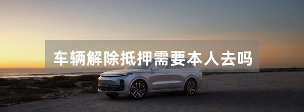 车辆解除抵押需要本人去吗