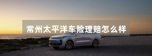 常州太平洋车险理赔怎么样