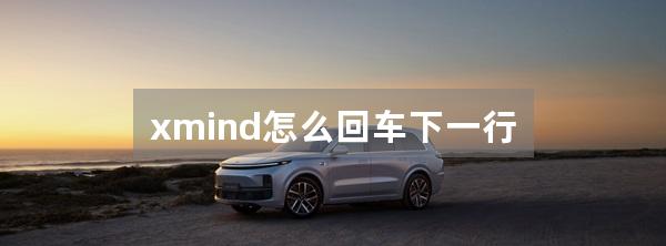 xmind怎么回车下一行