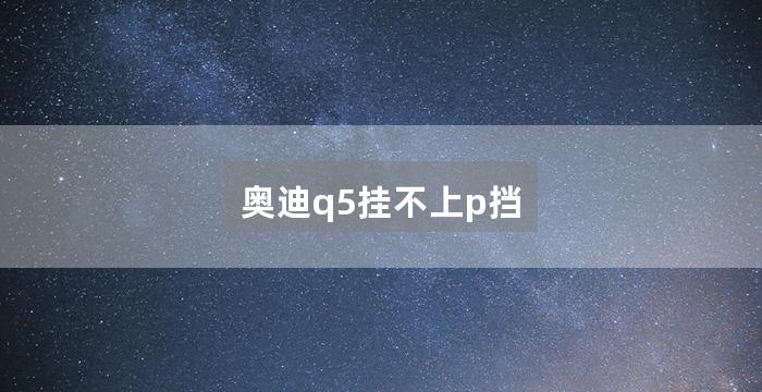 奥迪q5挂不上p挡