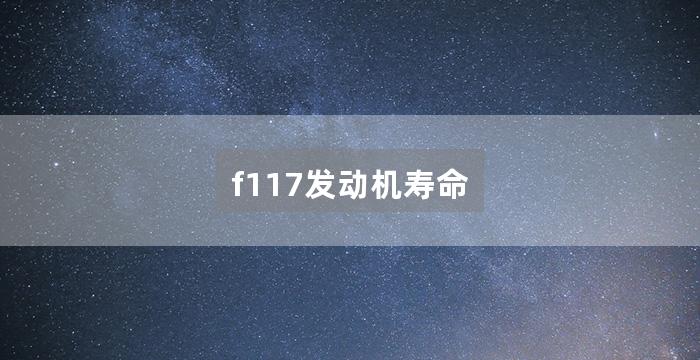 f117发动机寿命