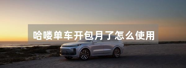 哈喽单车开包月了怎么使用